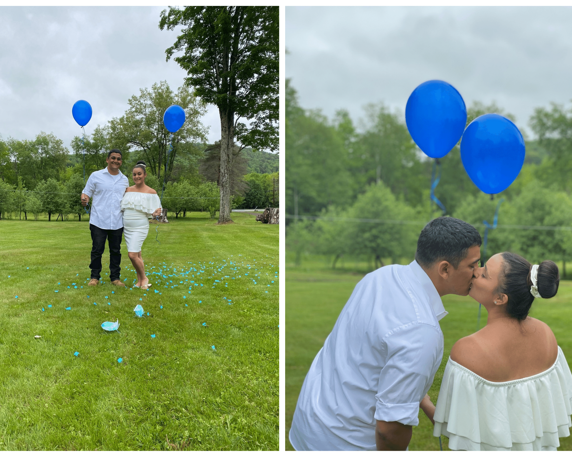 A gender reveal for twins