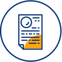 document icon navy blue