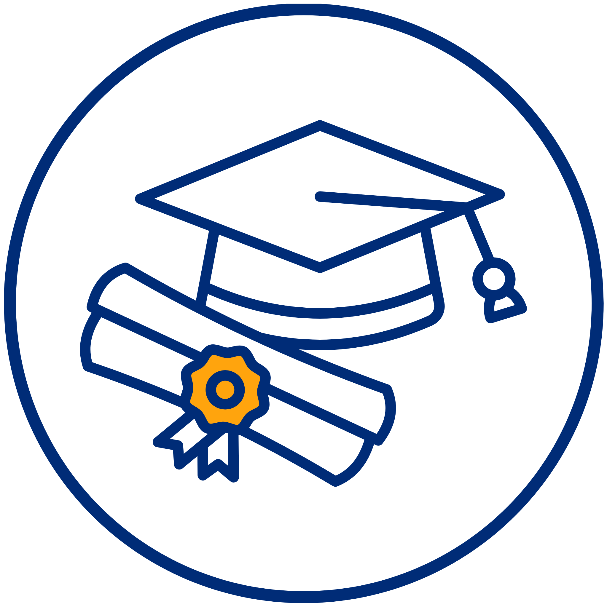 Education icon navy blue