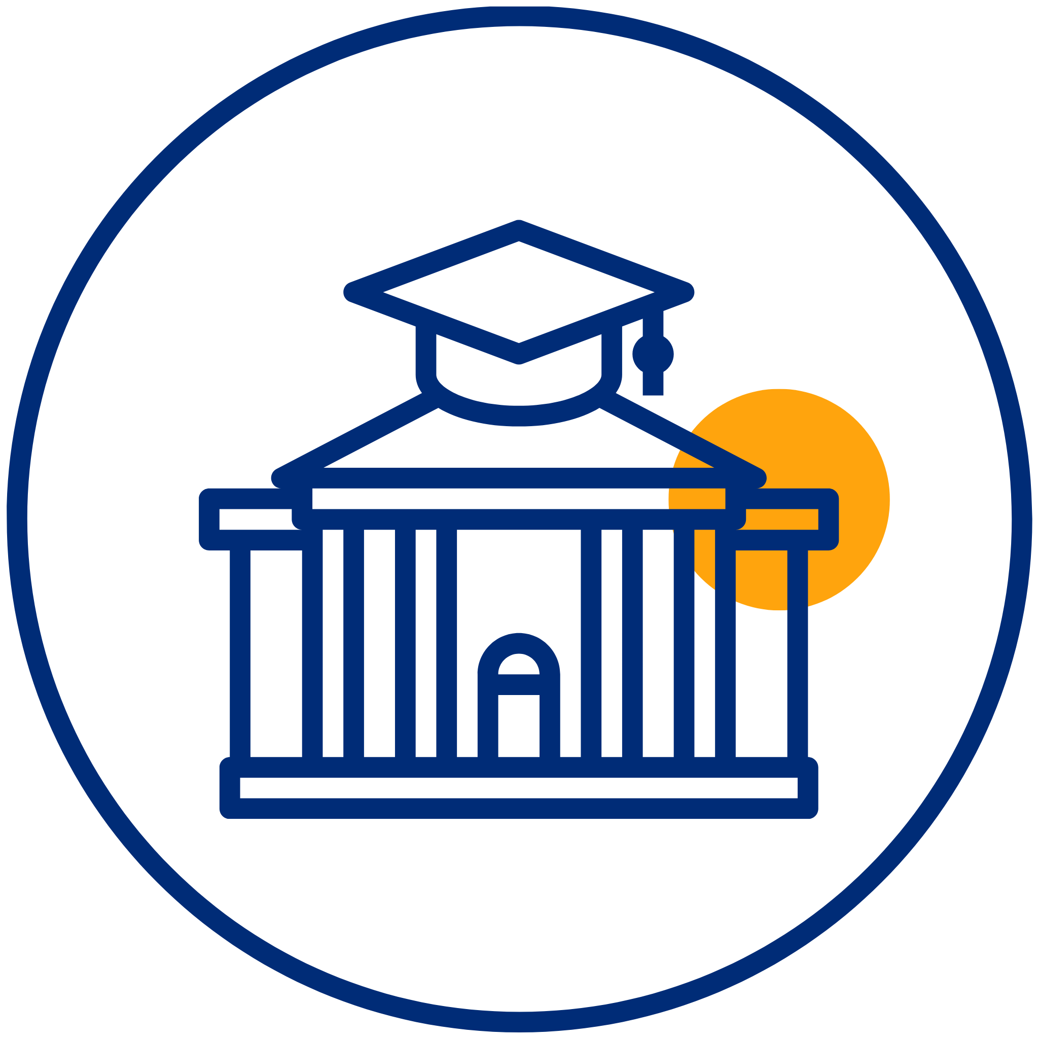 University navy blue icon