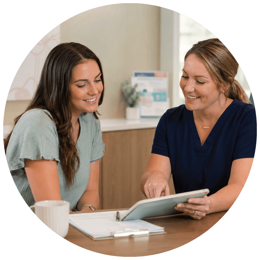 Nurse with patient