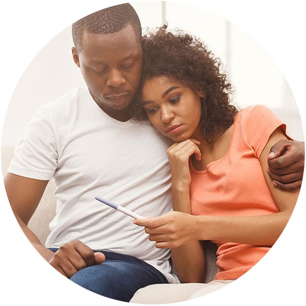 Couple considering IUI fertility treatment