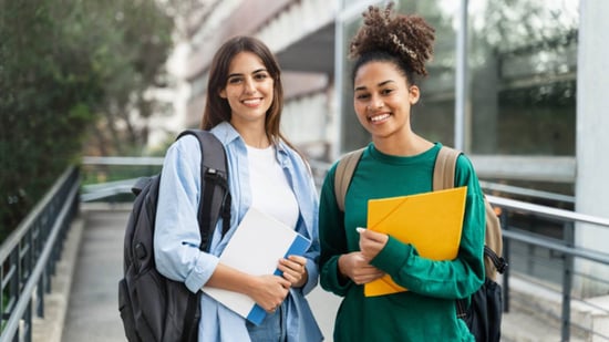 pcos meal plan college students holding books wearing backpacks